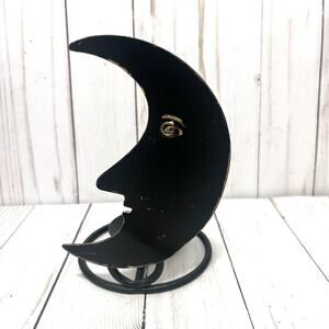 Vintage Y2k CELESTIAL Moon Metal Candle Holder 90’s Whimsygoth